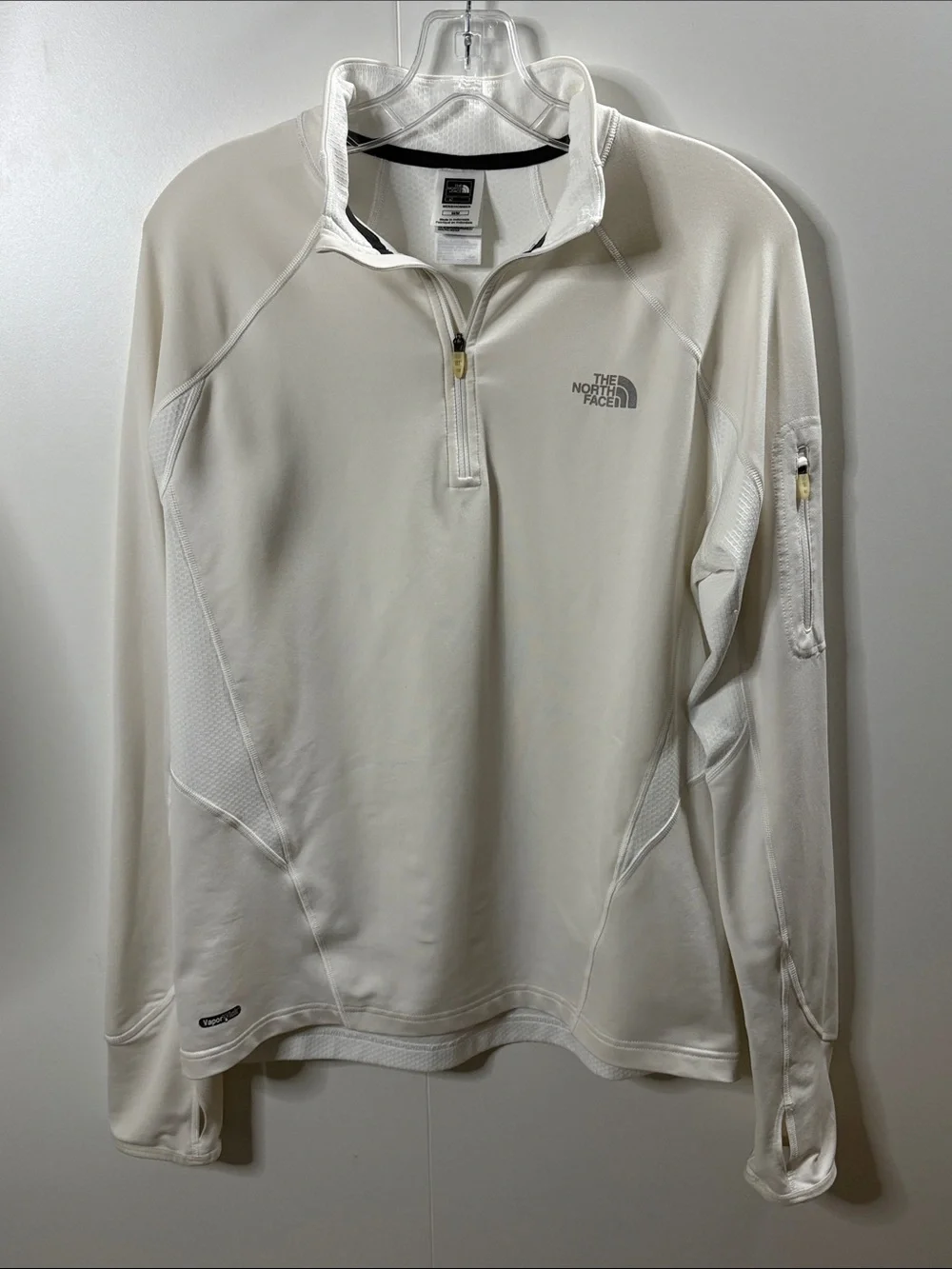 The North Face White Men’s Quarter-Zip Flight Series Performance Pullover M